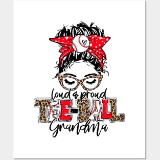 Tee Ball Grandma Leopard, Loud And Proud T Ball Grandma Posters and Art